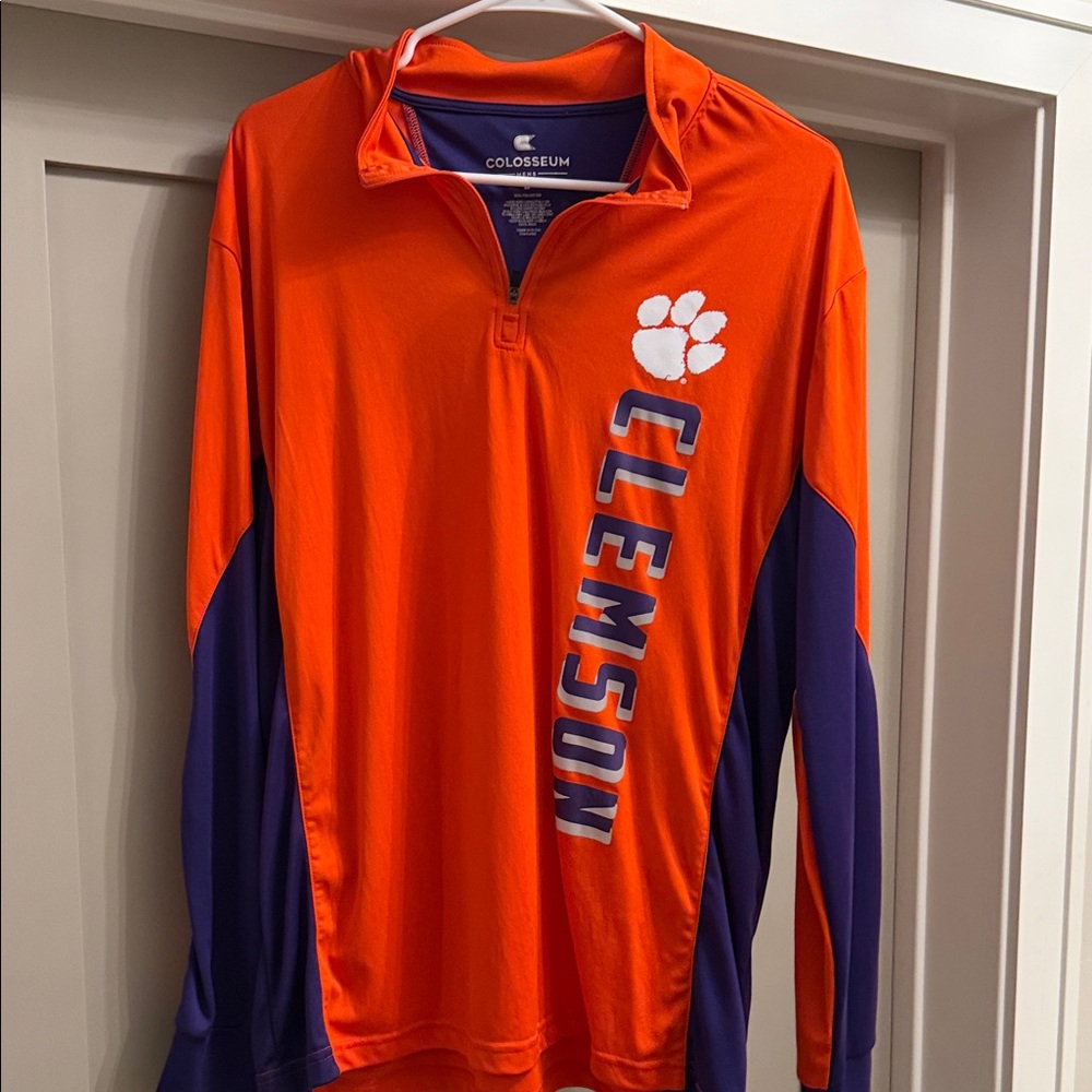 Colosseum Orange and Purple Clemson Quarter-Zip